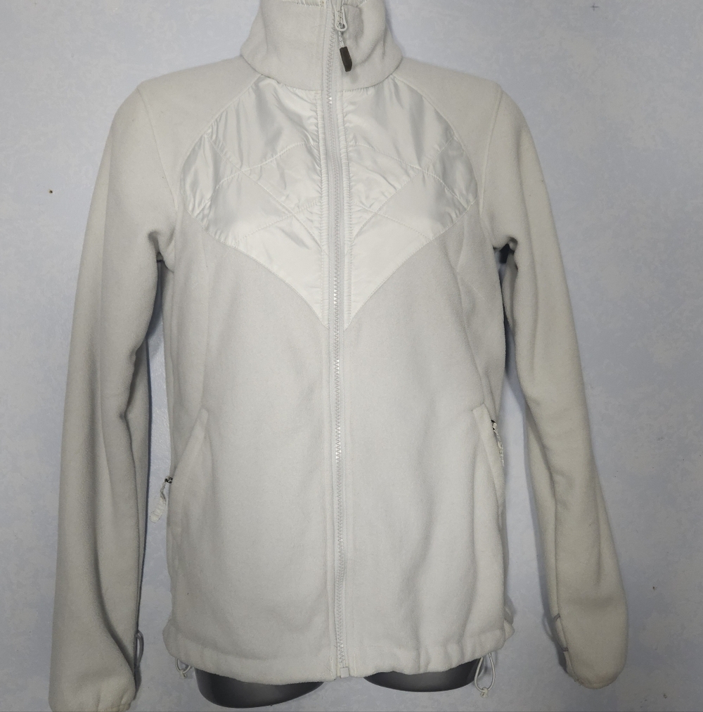 COLUMBIA Interchange Full Zip Satin Quilt Detail Fleece Jacket, S